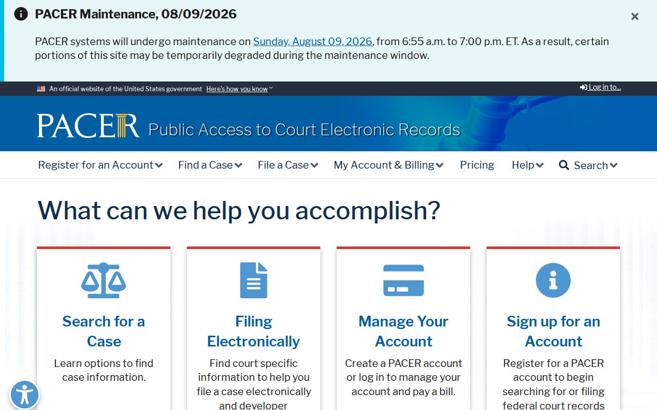 PACER federal criminal court record search for Glasscock County