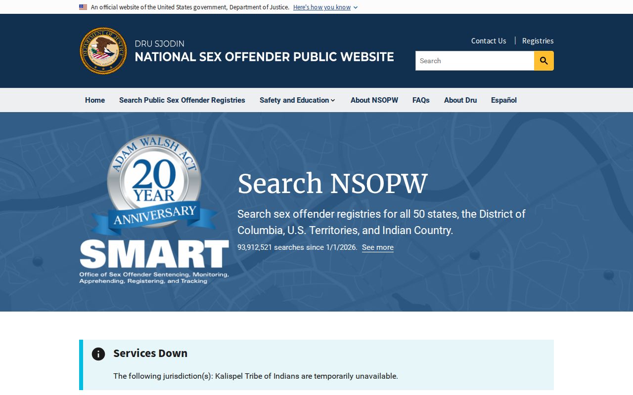 National sex offender search for records beyond Glasscock County